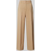 Weekend Max Mara Flared Leg Wollhose mit Bügelfalten Modell 'VISIVO' in Camel, Größe 44 von Weekend Max Mara