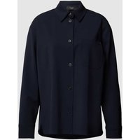 Weekend Max Mara Hemdbluse mit Kentkragen Modell 'MAJORI' in Marine, Größe 38 von Weekend Max Mara