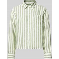 Weekend Max Mara Loose Fit Hemdbluse aus reinem Leinen Modell 'NOLANA' in Gruen, Größe 38 von Weekend Max Mara