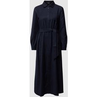 Weekend Max Mara Hemdblusenkleid mit Bindegürtel Modell 'AURONZO' in Marine, Größe 44 von Weekend Max Mara