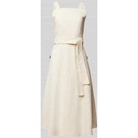 Weekend Max Mara Knielanges Kleid mit Bindegürtel Modell 'AFFARI' in Ecru, Größe 44 von Weekend Max Mara