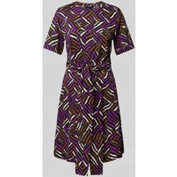 Weekend Max Mara Knielanges Kleid mit Bindegürtel Modell 'TONIO' in Violett, Größe XXL von Weekend Max Mara