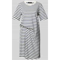 Weekend Max Mara Knielanges T-Shirt-Kleid mit seitlicher Raffung Modell 'PIREO' in Weiss, Größe L von Weekend Max Mara