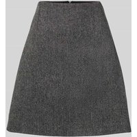 Weekend Max Mara Leicht ausgestellter Mini-Rock aus reiner Schurwolle Modell 'MARCHE' in Dunkelgrau, Größe 38 von Weekend Max Mara
