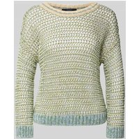 Weekend Max Mara Leinenstrickpullover mit Lochmuster Modell 'LIUTO' in Hellgruen, Größe XXL von Weekend Max Mara