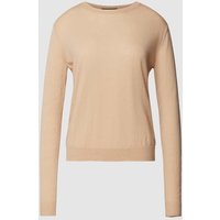 Weekend Max Mara Longsleeve mit Rundhalsausschnitt Modell 'MOCHI' in Camel, Größe L von Weekend Max Mara