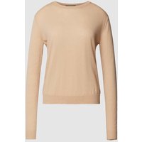Weekend Max Mara Longsleeve aus Leinen-Kaschmir-Mix Modell 'MOCHI' in Camel, Größe XL von Weekend Max Mara