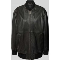Weekend Max Mara Loose Fit Lederjacke mit Reißverschluss Modell 'TATICCO' in Black, Größe 38 Weekend Max Mara Loose Fit Lederjacke mit Reißverschluss Modell 'TATICCO' in Black, Größe 38 von Weekend Max Mara