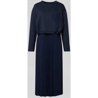 Weekend Max Mara Midikleid mit Plisseefalten Modell 'SCATOLA' in Marine, Größe XXL von Weekend Max Mara