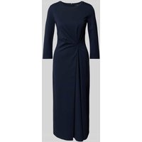 Weekend Max Mara Midikleid mit Raffung Modell 'BALENIO' in Marine, Größe L von Weekend Max Mara