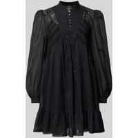 Weekend Max Mara Minikleid mit Stehkragen und Knopfleiste in Black, Größe 34 von Weekend Max Mara