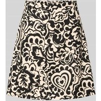 Weekend Max Mara Minirock mit Strukturmuster Modell 'LIGNANO' in Black, Größe 40 von Weekend Max Mara