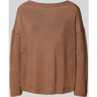 Weekend Max Mara Oversized Strickpullover mit U-Boot-Ausschnitt Modell 'GARENNA' in Cognac, Größe XL von Weekend Max Mara