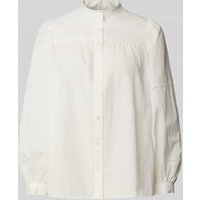 Weekend Max Mara Regular Fit Bluse mit Stehkragen Modell 'RIBALDO' in Weiss, Größe 40 von Weekend Max Mara
