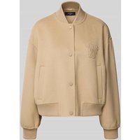 Weekend Max Mara Regular Fit College-Jacke aus Woll-Mix Modell 'ZELANTE' in Camel, Größe 40 von Weekend Max Mara