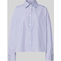 Weekend Max Mara Regular Fit Hemdbluse aus reiner Baumwolle in Blau, Größe 42 von Weekend Max Mara