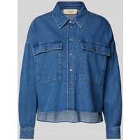 Weekend Max Mara Regular Fit Jeansbluse mit Umlegekragen Modell 'ZEMIRA' in Blau, Größe 40 von Weekend Max Mara