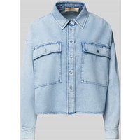 Weekend Max Mara Regular Fit Jeansbluse mit Umlegekragen Modell 'ZEMIRA' in Hellblau, Größe 42 von Weekend Max Mara