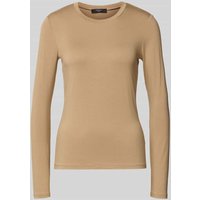 Weekend Max Mara Regular Fit Langarmshirt aus Viskose-Mix Modell 'MULTI' in Camel, Größe XL von Weekend Max Mara