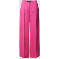 Weekend Max Mara Regular Fit Leinenhose mit weitem Bein Modell 'MALIZIA' in Fuchsia, Größe 44 von Weekend Max Mara