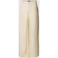 Weekend Max Mara Regular Fit Leinenhose mit weitem Bein Modell 'MALIZIA' in Sand, Größe 36 von Weekend Max Mara