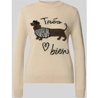 Weekend Max Mara Regular Fit Pullover mit Woll-Anteil Modell 'NITRA' in Sand, Größe XL von Weekend Max Mara