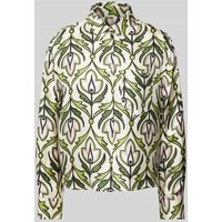 Weekend Max Mara Regular Fit Seidenbluse mit Umlegekragen Modell 'ENFASI' in Gruen, Größe 42 von Weekend Max Mara