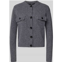 Weekend Max Mara Regular Fit Strickjacke aus reiner Schurwolle Modell 'OLBIA' in Anthrazit, Größe M von Weekend Max Mara