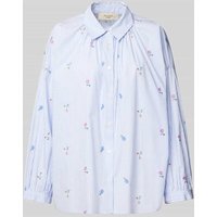 Weekend Max Mara Relaxed Fit Bluse mit überschnittenen Schultern Modell 'GILLY' in Hellblau, Größe 38 von Weekend Max Mara