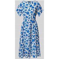 Weekend Max Mara Seidenkleid mit Bindegürtel Modell 'CANNES' in Hellblau, Größe 34 von Weekend Max Mara