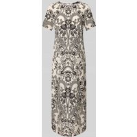 Weekend Max Mara Seidenkleid mit Rundhalsausschnitt Modell 'VELA' in Offwhite, Größe 44 von Weekend Max Mara