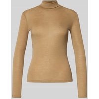 Weekend Max Mara Slim Fit Langarmshirt aus Woll-Seiden-Mix Modell 'TESEO' in Camel, Größe XXL Weekend Max Mara Slim Fit Langarmshirt aus Woll-Seiden-Mix Modell 'TESEO' in Camel, Größe XXL von Weekend Max Mara