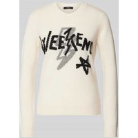 Weekend Max Mara Strickpullover mit Label-Print Modell 'KANSAS' in Offwhite, Größe XXL von Weekend Max Mara