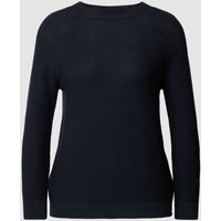 Weekend Max Mara Strickpullover mit Rundhalsausschnitt Modell 'LINZ' in weiß in Marine, Größe L von Weekend Max Mara