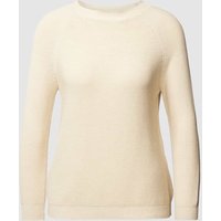 Weekend Max Mara Strickpullover mit Rundhalsausschnitt Modell 'LINZ' in weiß in Sand, Größe L von Weekend Max Mara