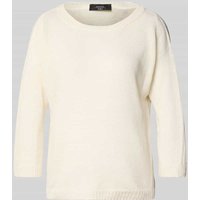 Weekend Max Mara Strickpullover mit gerippten Abschlüssen Modell 'SELZ' in Weiss, Größe L von Weekend Max Mara