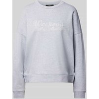 Weekend Max Mara Sweatshirt mit Label-Stitching Modell 'DANUBIO' in Hellgrau, Größe XL von Weekend Max Mara