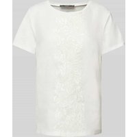 Weekend Max Mara T-Shirt aus Flachs mit Rundhalsausschnitt Modell 'MAGNO' in Weiss, Größe S von Weekend Max Mara