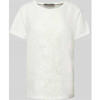 Weekend Max Mara T-Shirt aus Flachs mit Rundhalsausschnitt Modell 'MAGNO' in Weiss, Größe XS von Weekend Max Mara