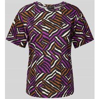 Weekend Max Mara T-Shirt mit Allover-Muster Modell 'ELOISA' in Violett, Größe L von Weekend Max Mara