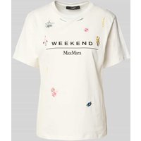 Weekend Max Mara T-Shirt mit Label-Stitching Modell 'OLGA' in Weiss, Größe M Weekend Max Mara T-Shirt mit Label-Stitching Modell 'OLGA' in Weiss, Größe M von Weekend Max Mara