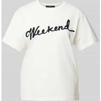 Weekend Max Mara T-Shirt mit Label-Stitching Modell 'OLGA' in Weiss, Größe XL von Weekend Max Mara
