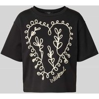 Weekend Max Mara T-Shirt mit Motiv-Stitching Modell 'LECCO' in Black, Größe M von Weekend Max Mara