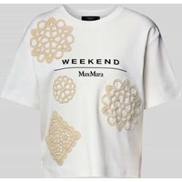 Weekend Max Mara T-Shirt mit Motiv-Stitching Modell 'LECCO' in Offwhite, Größe XXL Weekend Max Mara T-Shirt mit Motiv-Stitching Modell 'LECCO' in Offwhite, Größe XXL von Weekend Max Mara