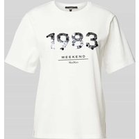 Weekend Max Mara Regular Fit T-Shirt aus reiner Baumwolle in Weiss, Größe XS von Weekend Max Mara