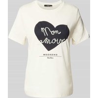 Weekend Max Mara T-Shirt mit Rundhalsausschnitt Modell 'VELLO' in Offwhite, Größe XXL Weekend Max Mara T-Shirt mit Rundhalsausschnitt Modell 'VELLO' in Offwhite, Größe XXL von Weekend Max Mara