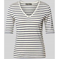 Weekend Max Mara T-Shirt mit V-Ausschnitt Modell 'OPZIONE' in Blau, Größe S Weekend Max Mara T-Shirt mit V-Ausschnitt Modell 'OPZIONE' in Blau, Größe S von Weekend Max Mara