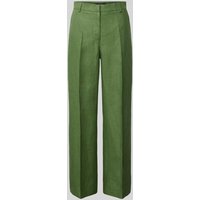 Weekend Max Mara Wide Leg Leinenhose mit Bügelfalten Modell 'MALIZIA' in Gruen, Größe 38 von Weekend Max Mara