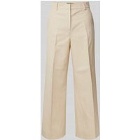 Weekend Max Mara Wide Leg Stoffhose aus Baumwoll-Leinen-Mix Modell 'ZIRCONE' in Sand, Größe 38 Weekend Max Mara Wide Leg Stoffhose aus Baumwoll-Leinen-Mix Modell 'ZIRCONE' in Sand, Größe 38 von Weekend Max Mara
