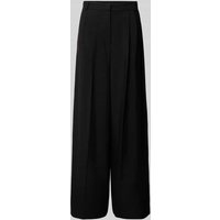 Weekend Max Mara Wide Leg Stoffhose mit Bundfalten Modell 'DILETTA' in Black, Größe 40 von Weekend Max Mara